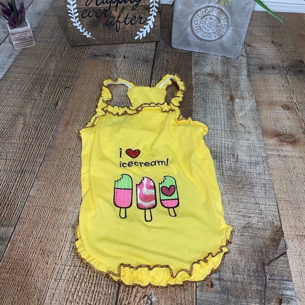 💜 I love ice cream tank dress pet dog‎